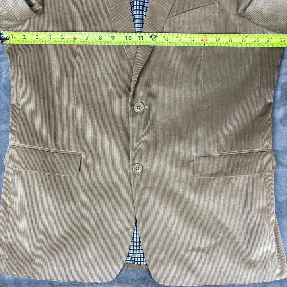 Saddlebred Heritage Corduroy Blazer Tan‎ Elbow Patches Mens 42L